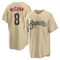 Arizona Diamondbacks #8 James McCann Player Tan BFRAILEY City Connect Home Game Stitched Jerseys