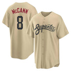 Arizona Diamondbacks #8 James McCann Player Tan BFRAILEY City Connect Home Game Stitched Jerseys