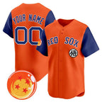 Custom Boston Red Sox x Dragon Ball Royal Orange BFRAILEY Vapor Premier Limited Jersey - All Stitched