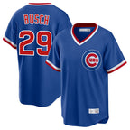 Chicago Cubs #29 Michael Busch Player Royal BFRAILEY T-shirt Cooperstown Collection Limited Stitched Jerseys