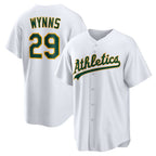Oakland Athletics #29 Austin Wynns White BFRAILEY Home Replica Jersey