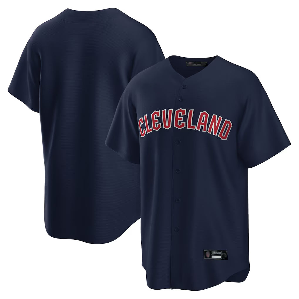Cleveland Guardians Blank Player Navy BFRAILEY Game Home Stitched Jerseys