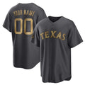 Custom Texas Rangers Active Player Charcoal BFRAILEY 2022 All-Star Cool Base Stitched Jersey