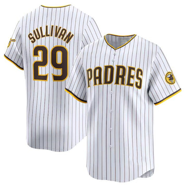 San Diego Padres #29 Brett Sullivan White BFRAILEY 2024 Home Limited Stitched Jersey