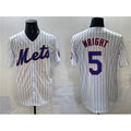 New York Mets #5 David Wright White BFRAILEY Stitched Jersey