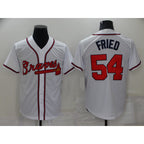 Atlanta Braves #54 Max Fried White BFRAILEY Stitched Cool Base Jersey