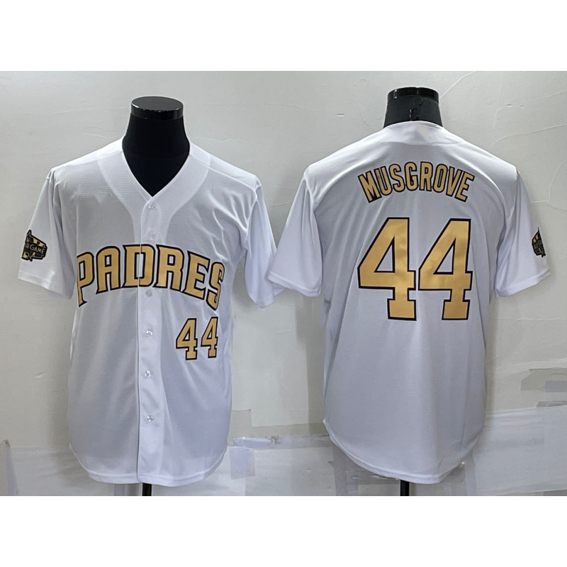 San Diego Padres #44 Joe Musgrove Number White BFRAILEY 2022 All Star Stitched Cool Base Jersey