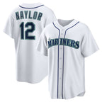 Seattle Mariners #12 Josh Naylor White BFRAILEY Home Replica Jersey