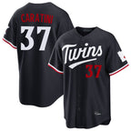 Minnesota Twins #37 Victor Caratini Player Navy BFRAILEYHome Game Stitched Jerseys