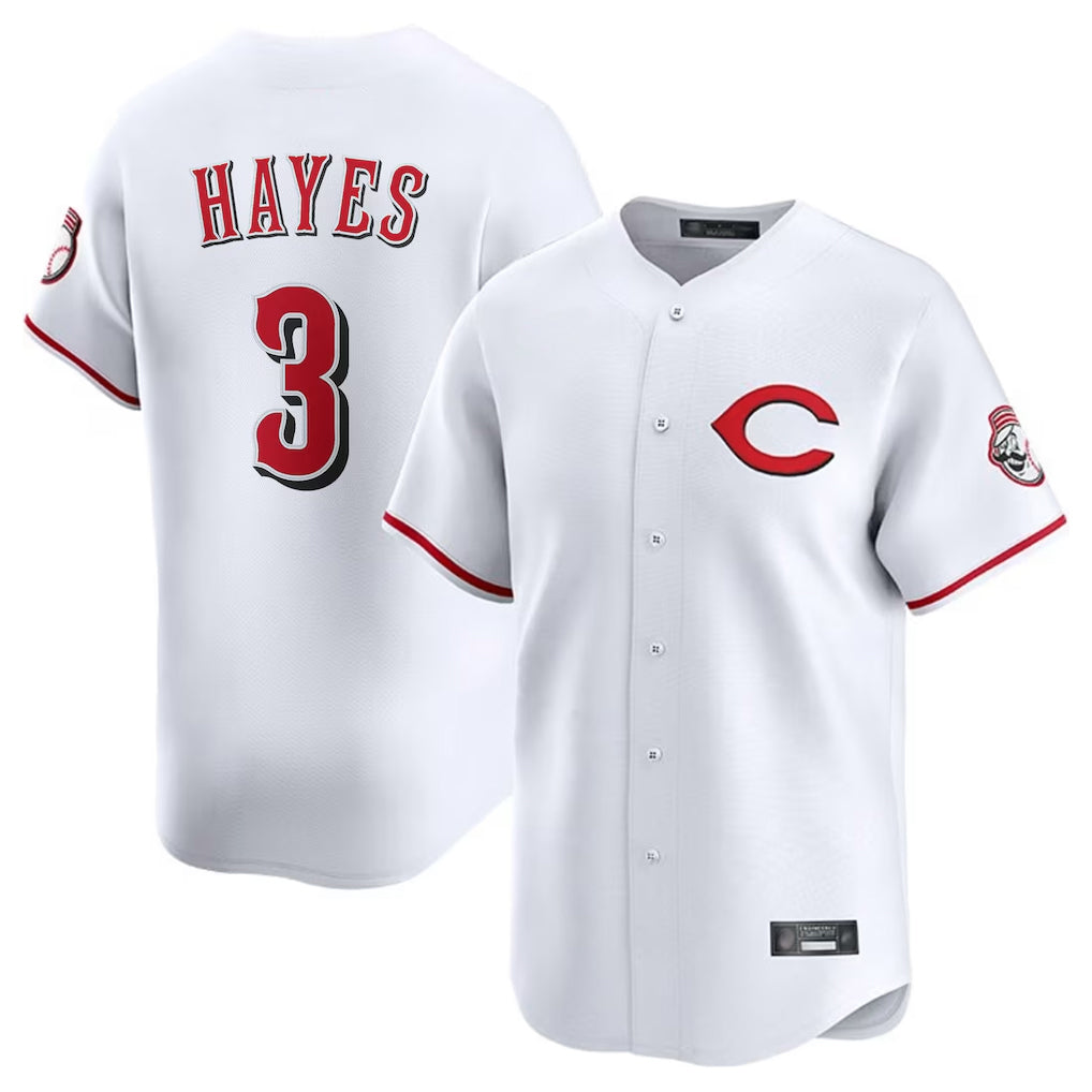 Cincinnati Reds #3 Ke'Bryan Hayes Player White BFRAILEY Limited Home Stitched Jerseys
