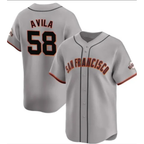 San Francisco Giants #58 Nick Avila Gray BFRAILEY Away Limited Stitched Jersey