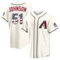 Arizona Diamondbacks #51 Randy Johnson Player Cream BFRAILEY USA 250 Fourth of July Home Game Stitched Jerseys