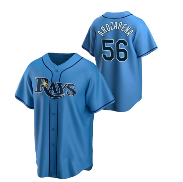 Tampa Bay Rays #56 Randy Arozarena Blue BFRAILEY Cool Base Stitched Jersey