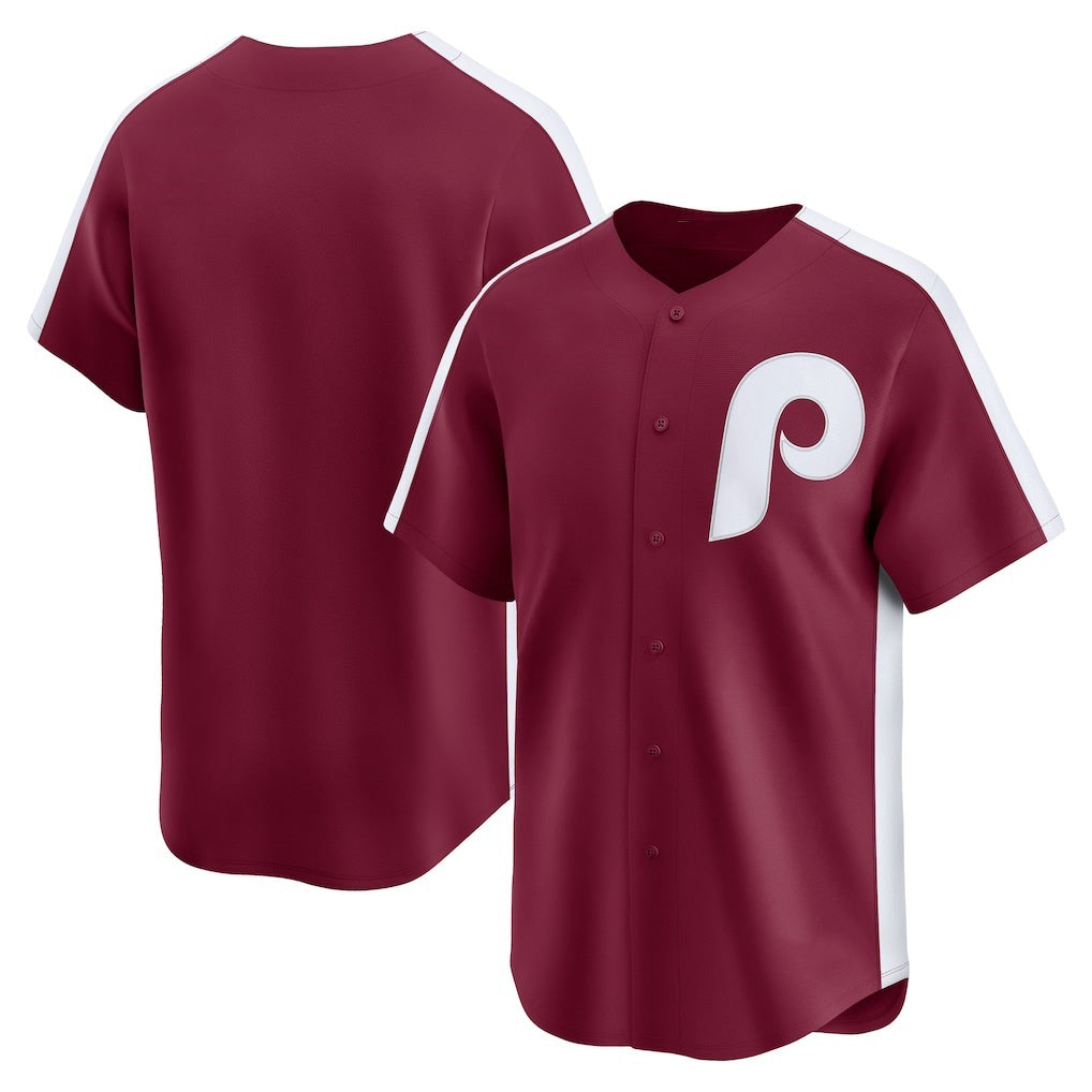 Philadelphia Phillies Maroon BFRAILEY Throwback Cooperstown Collection Limited Jersey