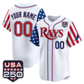 Custom Tampa Bay Rays America 250 Edition Vapor Premier Limited White BFRAILEY Stitched Jerseys