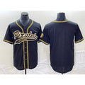 Pittsburgh Pirates Blank Black BFRAILEY Cool Base Stitched Jersey