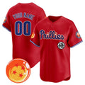 Custom Philadelphia Phillies x Dragon Ball Red BFRAILEY Vapor Premier Limited Jersey - All Stitched