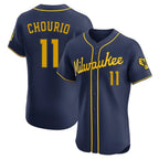 Milwaukee Brewers #11 Jackson Chourio Player Navy BFRAILEY Home Limited Elite Stitched Jerseys