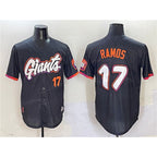 San Francisco Giants #17 Heliot Ramos Anthracite BFRAILEY 2025 City Connect Limited Stitched Jersey