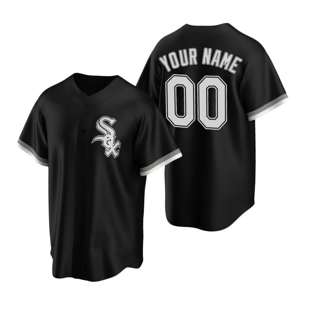 Custom Chicago White Sox Black BFRAILEY Stitched Cool Base Jersey