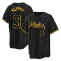 Atlanta Braves #3 Dale Murphy Player Black BFRAILEY Snake Skin City Home Game Stitched Jerseys