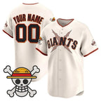 Custom San Francisco Giants x One Piece Cream BFRAILEY Vapor Premier Limited Jersey - Stitched