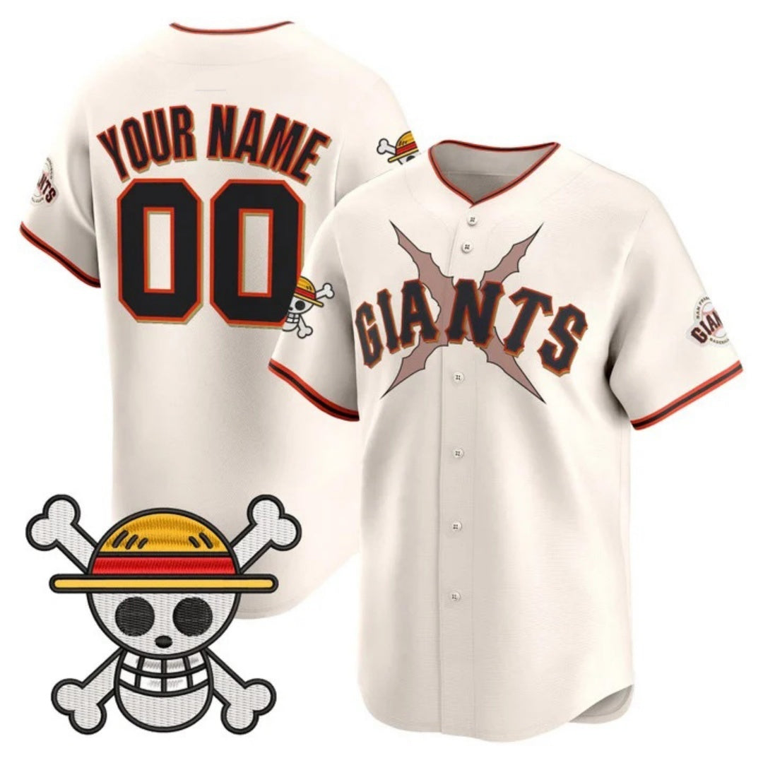Custom San Francisco Giants x One Piece Cream BFRAILEY Vapor Premier Limited Jersey - Stitched