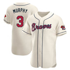 Atlanta Braves #3 Dale Murphy Player Cream BFRAILEY Limited Elite Home Game Stitched Jerseys