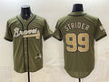 Atlanta Braves #99 Spencer Strider Olive BFRAILEY 2026 Armed Forces Day Stitched Jersey
