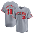 Cincinnati Reds #30 Ken Griffey Player Gray BFRAILEY Home Limited Stitched Jerseys