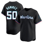 Miami Marlins #50 Agustin Ramirez Player Black BFRAILEY Home Limited Stitched Jerseys