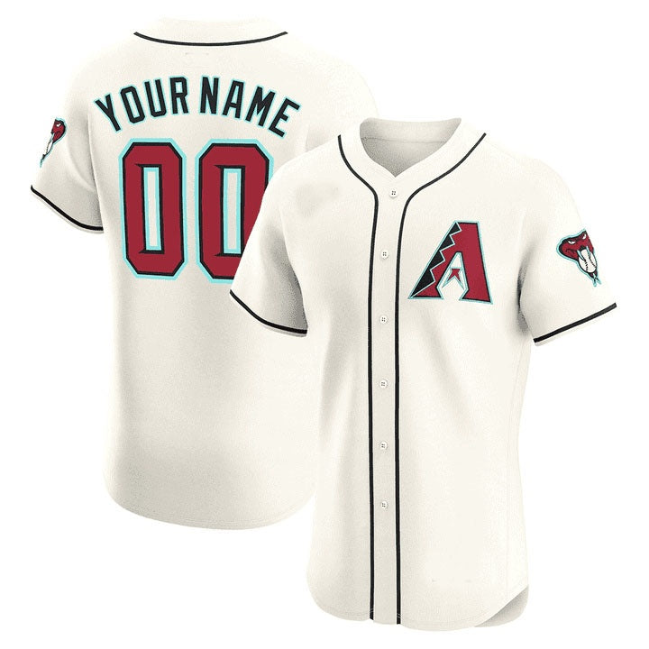 Custom Arizona Diamondbacks 2024 Flex Base Jersey ¨C Cream BFRAILEY