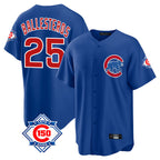 Chicago Cubs #25 Moises Ballesteros Player Royal BFRAILEY 150th Anniversary Home Game Stitched Jerseys