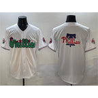 Philadelphia Phillies Team Big Logo White BFRAILEY Phanatic Limited Stitched Jersey