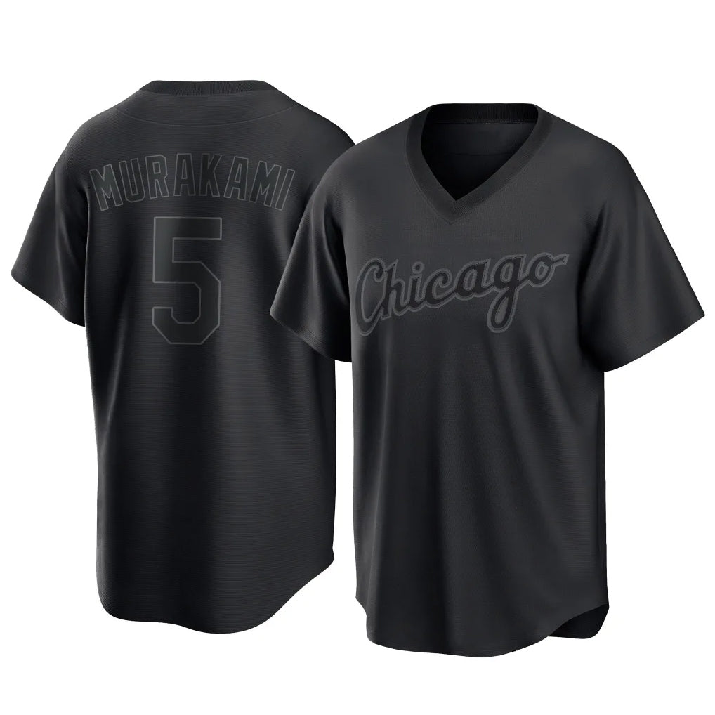 Chicago White Sox #5 Munetaka Murakami Player Black BFRAILEY T-shirt Home Game Stitched Jerseys