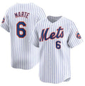 New York Mets #6 Starling Marte White BFRAILEY 2024 Home Limited Stitched Jersey