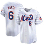 New York Mets #6 Starling Marte White BFRAILEY 2024 Home Limited Stitched Jersey