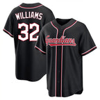 Cleveland Guardians #32 Gavin Williams Player Black BFRAILEY Fashion Out Home Game Stitched Jerseys