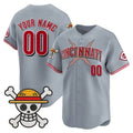 Custom Cincinnati Reds x One Piece Gray BFRAILEY Vapor Premier Limited Jersey - Stitched