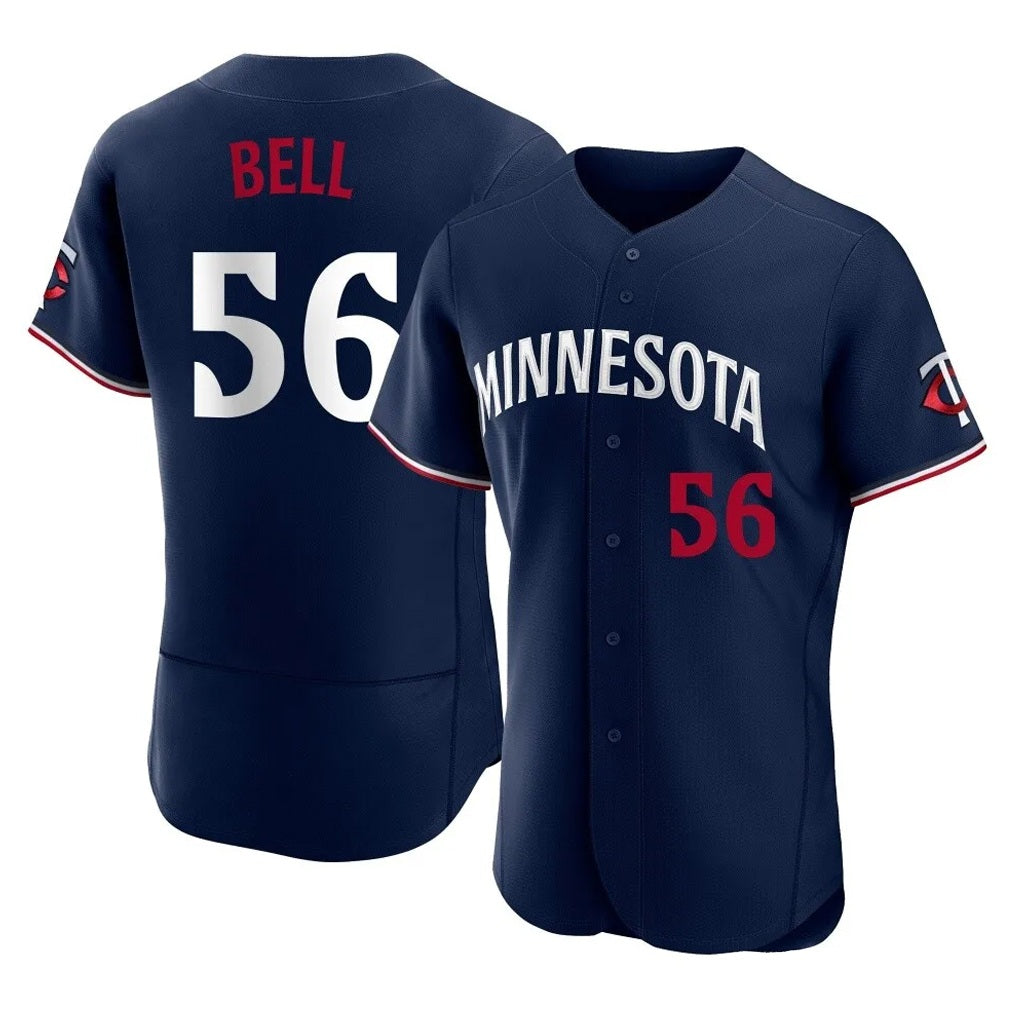 Minnesota Twins #56 Josh Bell Player Navy BFRAILEYReplica Home Limited Elite Stitched Jerseys