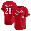 Cincinnati Reds #28 Eugenio Su¨¢rez Player Red BFRAILEY Home Limited Stitched Jerseys