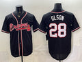 Atlanta Braves #28 Matt Olson 2026 Fashion Replica Black BFRAILEY Out Stitched Jersey