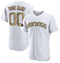 Custom Milwaukee Brewers Active Player White BFRAILEY 2022 All-Star Flex Base Stitched Jersey 2