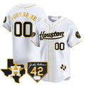 Custom Houston Astros 2024 Jackie Robinson Patch Vapor Premier Limited Jersey ¨C White BFRAILEY