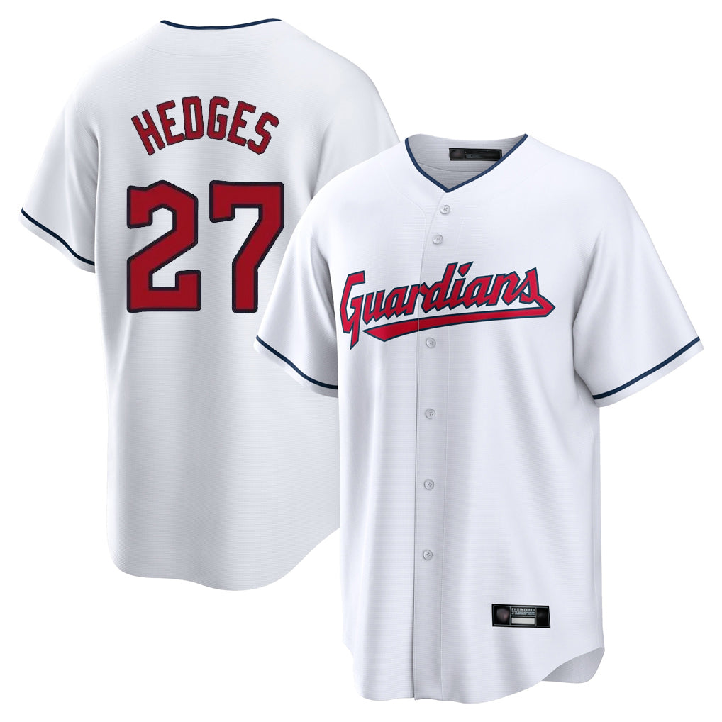 Cleveland Guardians #27 Austin Hedges Player White BFRAILEY Home Game Stitched Jerseys