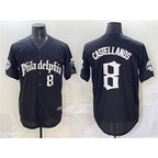 Philadelphia Phillies #8 Nick Castellanos Green BFRAILEY With Patch Stitched Cool Base Jersey