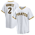Pittsburgh Pirates #2 Spencer Horwitz White BFRAILEY Home Replica Jersey