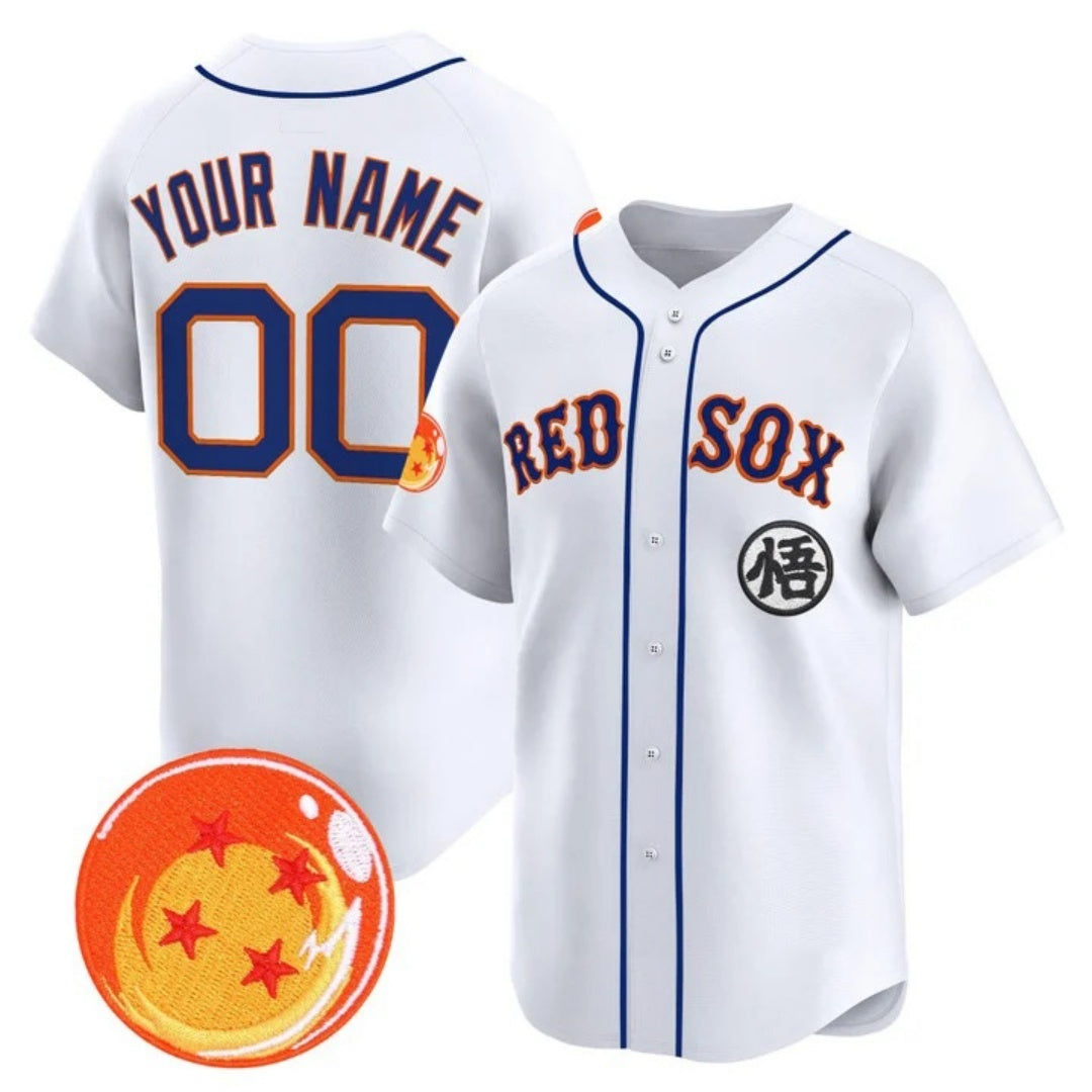 Custom Boston Red Sox x Dragon Ball White BFRAILEY Vapor Premier Limited Jersey - All Stitched