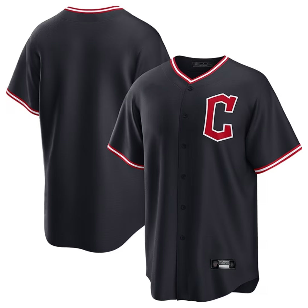 Cleveland Guardians Blank Player Navy BFRAILEY Home Game Stitched Jerseys