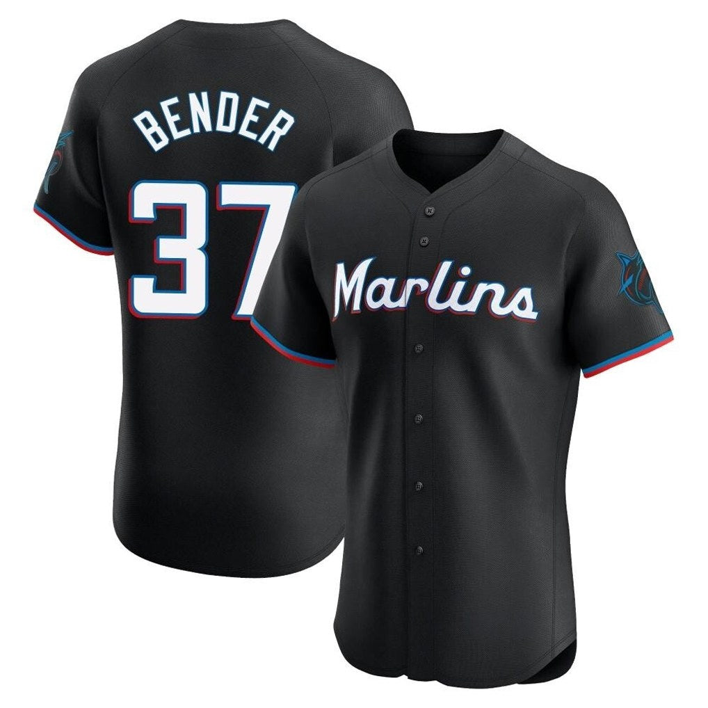 Miami Marlins #37 Anthony Bender Player Black BFRAILEY Vapor Home Limited Elite Stitched Jerseys